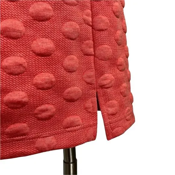 NWT Betsey Johnson Dot Jacquard Puff Sleeve Mini Dress Poppy Large XS - Picture 5 of 9